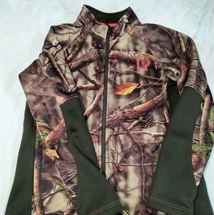 ​Huntworth Women’s L Camo Fleece Jacket Full Zip Oak Tree EVO Hunting Softshell